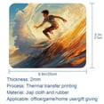 thumbnail image 5 of Surf Mousepad 8.3x9.8 Inch Square Non-Slip Rubber Bottom Printed Desk Mat - Suitable for Office and Gaming, 5 of 6
