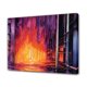 thumbnail image 1 of Póster de lienzo con un paisaje urbano vibrante con una calle vacía, decoración para dormitorio, paisaje deportivo, decoración para oficina, regalo, estilo marco, 20 x 30 cm, 1 of 8