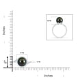 thumbnail image 4 of Angara Tahitian Cultured Pearl Bypass Ring with Diamond Halo in 14K White Gold for Women | June Birthstone Jewelry for Her, 4 of 8