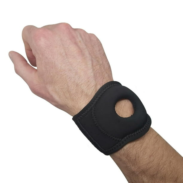 Muñequera de compresión envolvente para desgarros TFCC - Alivio del dolor del túnel carpiano y tendinitis - Orificio acolchado para cubital - Muñequera para hacer ejercicio - Muñequeras para hombres
