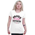 thumbnail image 3 of Proud Pink Ribbon Cancer Supporter Womens Fitted Plus Size Graphic Tee Brisco Brands 2X, 3 of 5