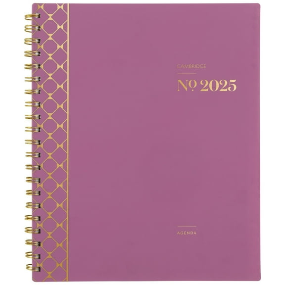 2025 Cambridge® WorkStyle Balance Weekly/Monthly Planner, 8-1/2" x 11", Red Violet, January To December