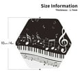thumbnail image 2 of Vsdgher Piano Keys With Musical Notes Leather Coasters for Drinks, Durable Drink Coasters 4 Set for Tabletop Protection, Luxurious Home Décor and Housewarming Gift-Hexagon, 2 of 6