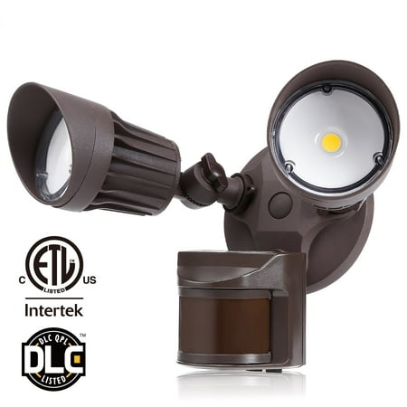 Leonlite 20w Dual Head Motion Activated Led Outdoor Security Light Leonlite 20w Dual Head Motion Activated Led Outdoor Security Light Photocell Included