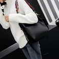 thumbnail image 4 of Bucket bag Women Leather Wide Strap Shoulder bag Handbag, 4 of 5