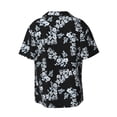 thumbnail image 4 of Goofa Flower Printed Men's Casual Short-sleeved Shirt,Lightweight Breathable Button-down,Summer Casual men's top,Versatile Fashion shirt-Medium, 4 of 7