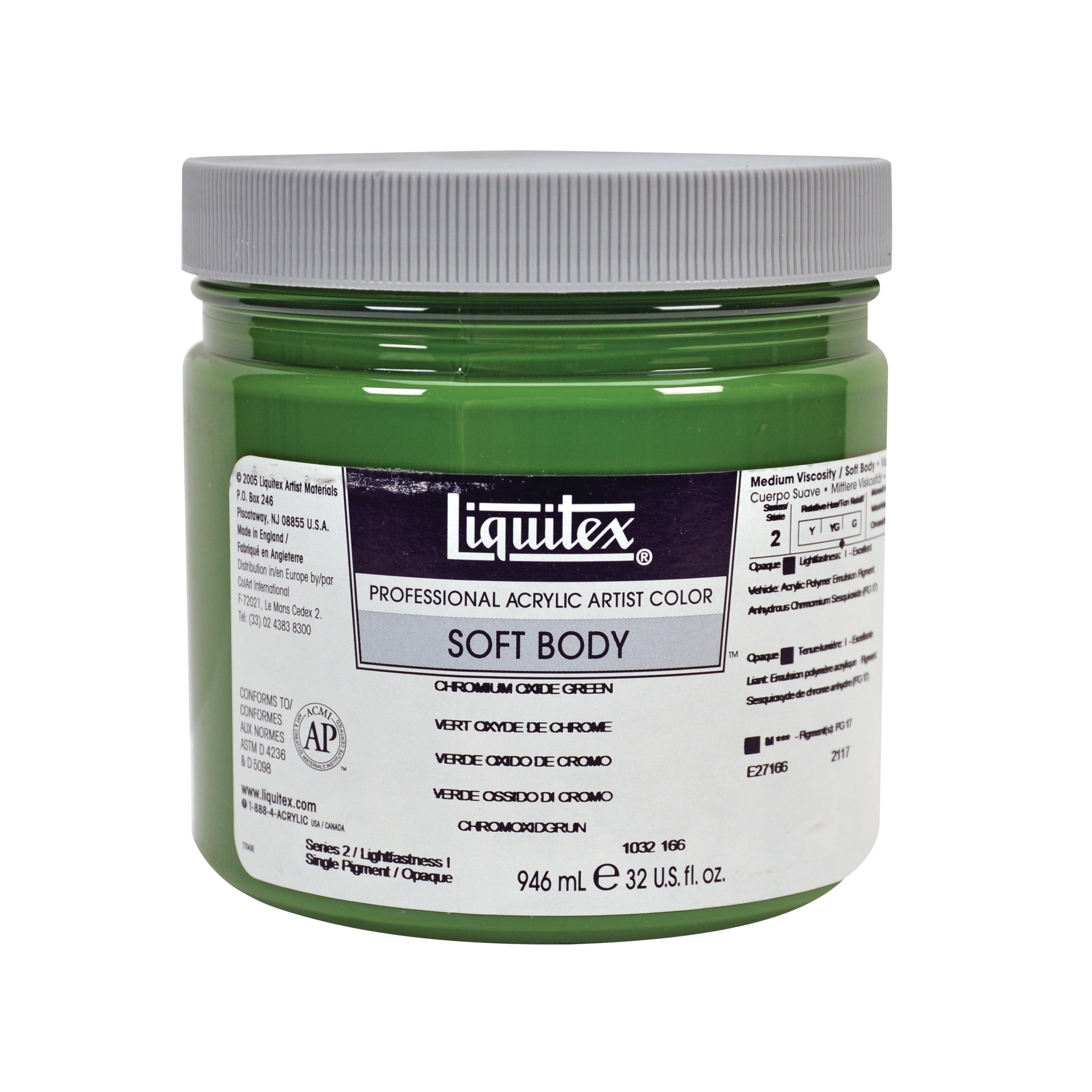 Liquitex Professional Soft Body Acrylic Color, 32 oz., Chromium Oxide