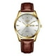 thumbnail image 1 of Reloj De Cuarzo Hombre Lige LG8970 Pulsera De Cuero Correa Marrón Bisel Dorado Fondo Blanco Quartz 3 ATM 22mm Anchura Wristwatch, 1 of 8