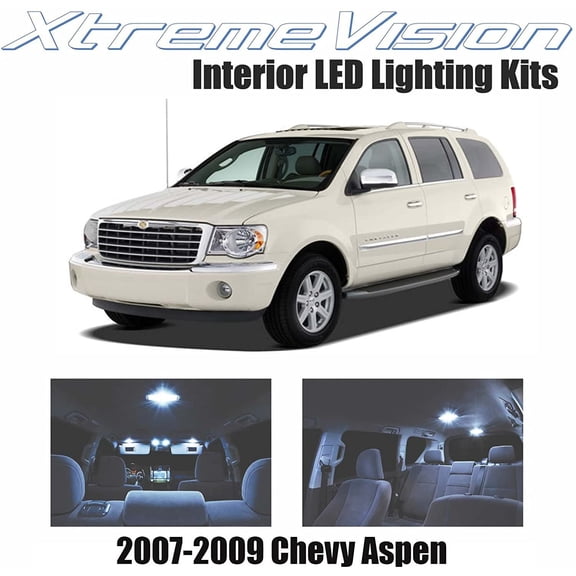 Xtremevision Interior LED for Chrysler Aspen 2007-2009 14 Pieces Cool White Interior LED Kit Installation Tool