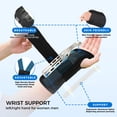 thumbnail image 7 of INDEEMAX Copper Carpal Tunnel Wrist Brace,Breathable Wrist Support for Women and Men,Adjustable Wrist Support Splint for Tendonitis,Sprain,Arthritis,Pain Relief (Blue/Black,L/XL), 7 of 7