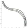 thumbnail image 3 of 925 Sterling Silver Rhodium Plated CZ 3 Strand 7in Chain Bracelet; 7 inch; for Adults and Teens; for Women and Men, 3 of 3