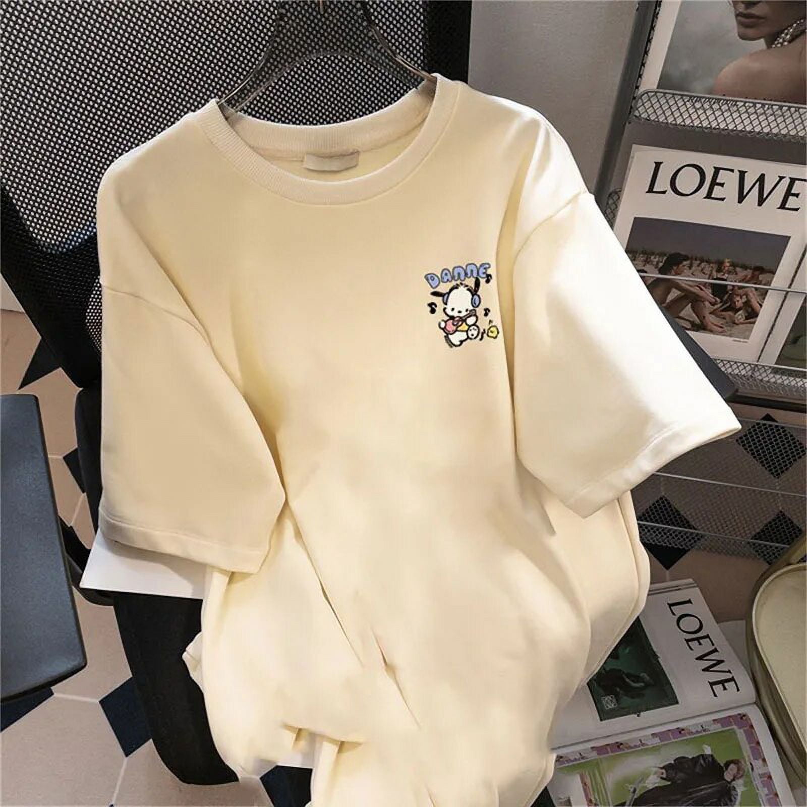 Miniso Sanrio Pochacco T Shirt Cute Cartoon Summer Loose