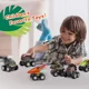 thumbnail image 5 of Juguetes de dinosaurios, autos que se pueden tirar hacia atrás, mini camión monstruo, juego de juguetes para niños pequeños, niños y niñas, regalos, 5 of 5