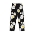 thumbnail image 4 of Xecao Daisies Flowers Men's Straight Lounge Pajama Pants: The Ultimate in Comfortable Sleepwear, 4 of 9