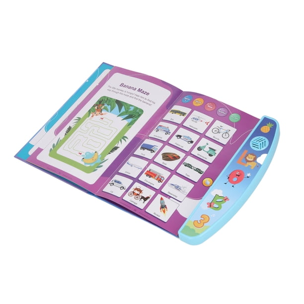 Libro Electrónico Interactivo AMFUN – Abecedario En Inglés Con Sonidos, Aprende Letras, Números Y Animales, Para Niños De 2 A 6 Años