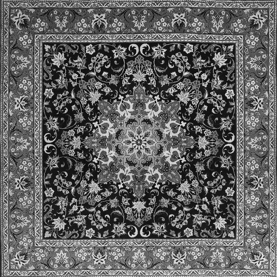Ahgly Company Indoor Square Persian Gray Traditional Area Rugs, 6' Square