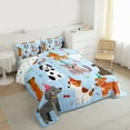 thumbnail image 3 of Homewish Kawaii Animal Dogs 2pcs Bedding Comforter Set for Boys Girls,Cute Pet Twin Comforter Sets,Happy Birthday Breathable Bedding Set,Breathable Home Decor,Reversible, 3 of 8