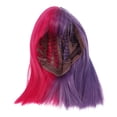 thumbnail image 4 of Peluca larga y recta, peluca de dama rosa de pelo falso para mujer larga y recta hecha a mano con cuidado, 4 of 8