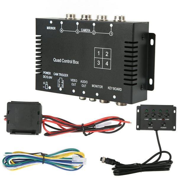 Rearview Camera Control Box,4 Channel Video Splitter Channel Video