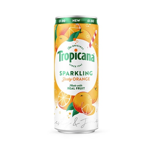 Tropicana The Original Sparkling Zesty Orange 250ml (Pack of 12)