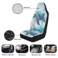 thumbnail image 6 of Jeiento Watercolor Sea Turtle Car Seat Covers Car Front Seat Cushion 2 Pack Auto Seat Cover Automotive Interior Protection Fit for Most Cars Sedan Truck SUV Van, 6 of 7