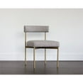 thumbnail image 2 of Sunpan Seneca 19.5" Fabric Dining Chair in Antique Brass-Gray (Set of 2), 2 of 7