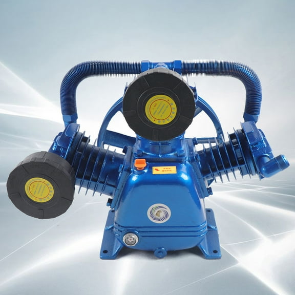 10HP 7.5KW 3 Cylinder 1 Single Stage Cast Iron Air Compressor Pump 31.7SCFM for Light Industry, Textile