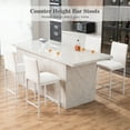 Surmoby Bar Stools Set of 4,Modern Faux Leather Counter Height Bar