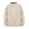 thumbnail image 4 of Gubotare Preppy Sweatshirts for Teen Girls Basic Sweatshirts for Girls Pullover Tops Long Sleeve Trendy Shirts Sport Clothes Size 14-15 (Beige,14-15 Years), 4 of 4