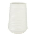 thumbnail image 6 of CosmoLiving by Cosmopolitan 7" Ribbed White Porcelain Ceramic Vase, 6 of 8
