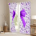 thumbnail image 3 of Feelyou Dreamy Purple Bowknot Curtains Pack of 2 (42x84 Each) for Kid, Spring Flower Floral Curtains Blackout, Western Fashion Style Bedroom Curtains, Curtains and Drapes Room Decor, 3 of 6