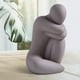 thumbnail image 5 of Adorno de decoración creativa, estatua de figuritas elegantes, figurita de cerámica, artesanía de cerámica gris, decoración del hogar, centro de mesa Contemplación Soledad Estatua de cerámica, 5 of 6