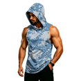thumbnail image 2 of Camouflage Sleeveless Hoodie For Men, Muscle Fit Pullover Tank with Kangaroo Pocket - Quick-Dry Workout Vest for Gym & Bodybuilding Camouflage XXXL, 2 of 8