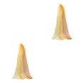 thumbnail image 4 of Jumpingount Mujer Universal verano gradiente chal bufanda portátil decoración Bandana accesorio decorativo Casual fiesta naranja amarillo Naranja amarillo 2piezas, 4 of 6