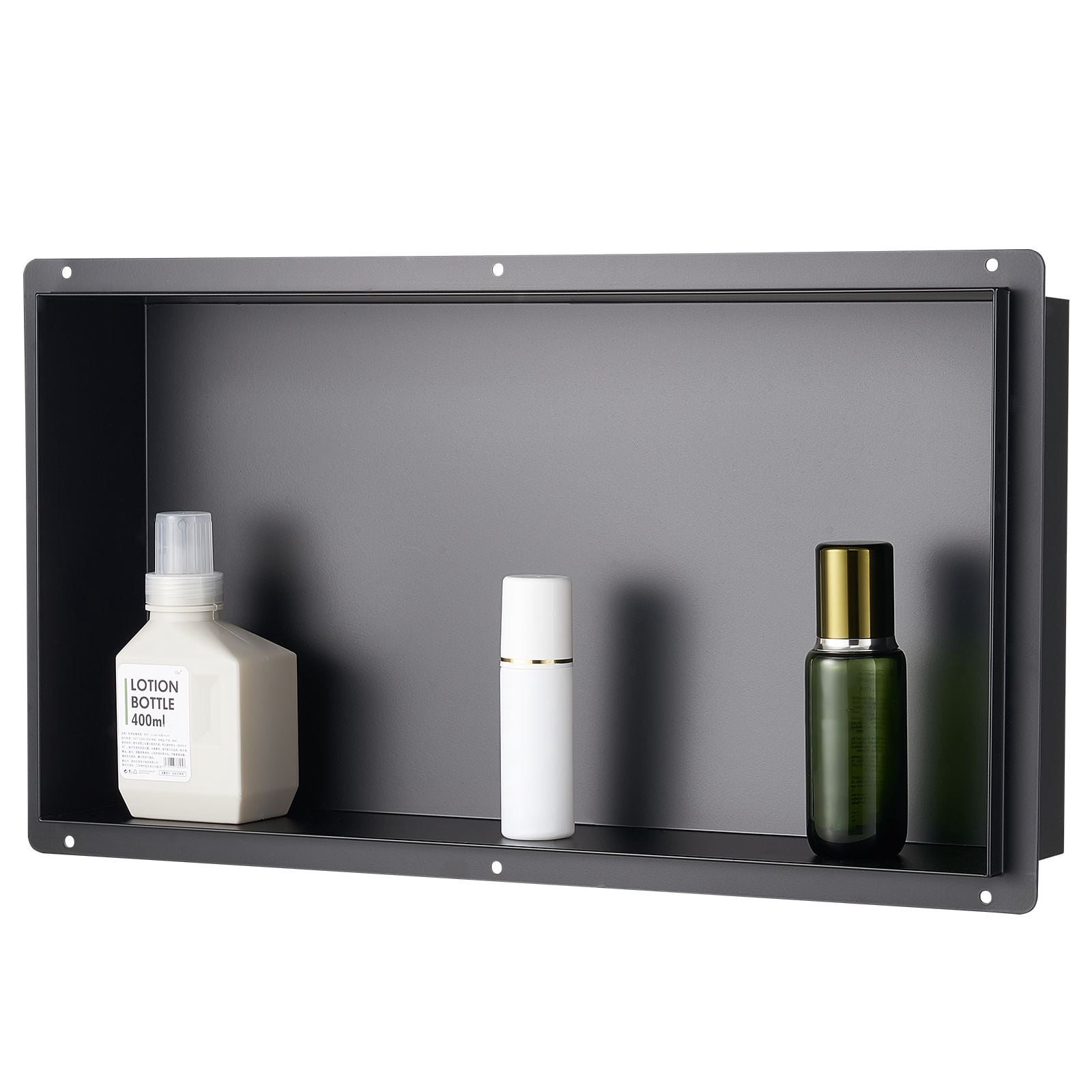304 Stainless Steel Shower Niche 4x13x25 Inch, 92° Inner Corner, Waterproof Sealed, for Bathroom Wall Storage