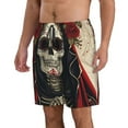 thumbnail image 2 of Logiee Gothic Skull With Roses Print Mens Swim Trunks Quick Dry Board Shorts,Breathable Hawaii Beach Shorts Swimwear Bathing Suits-X-Large, 2 of 6