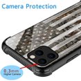 thumbnail image 2 of Compatible with iPhone 11 Case，Design Pattern Back Bumper Anti Scratch Reinforced Corners Soft TPU Caver, Cases for Men Women-Camouflage Tree USA American Flag Wood Grain, 2 of 6