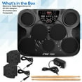 thumbnail image 2 of Pyle Pro Electronic Drum Set Portable Tabletop 7 Pad Digital Musical Drum Kit, 2 of 5