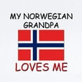 thumbnail image 2 of CafePress - My Norwegian Grandpa Loves Me Infant Bodysuit - Baby Light Bodysuit, Size Newborn - 24 Months, 2 of 4