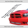 thumbnail image 2 of APS Compatible with Dodge Charger 2005-2010 Lower Bumper Stainless Steel Silver 8x6 Horizontal Billet Grille Insert D66439C, 2 of 7