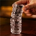 thumbnail image 6 of Creative Mini Tiki Glass Cup Shot Glasses Stacking Cups Cocktail Glass Tiki Cup Set With 6 Holes Tray Tiki Bar Accessories, 6 of 7