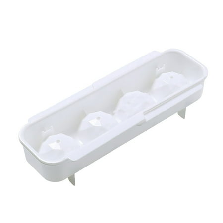 

Yinmgmhj Silicone Ice Cubes Trays Freezer with Lid -Space-Saving Multiple Round Ice Cubes Cake Mould