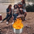 thumbnail image 2 of 32 Inch Smokeless Fire Pit with 360° Heat & Adjustable Airflow, 304 Stainless Steel Wood-Burning Fire Bowl, Removable Ash Pan & Stand, Portable Outdoor Firepit for Camping, Backyard, Bonfires, 2 of 8