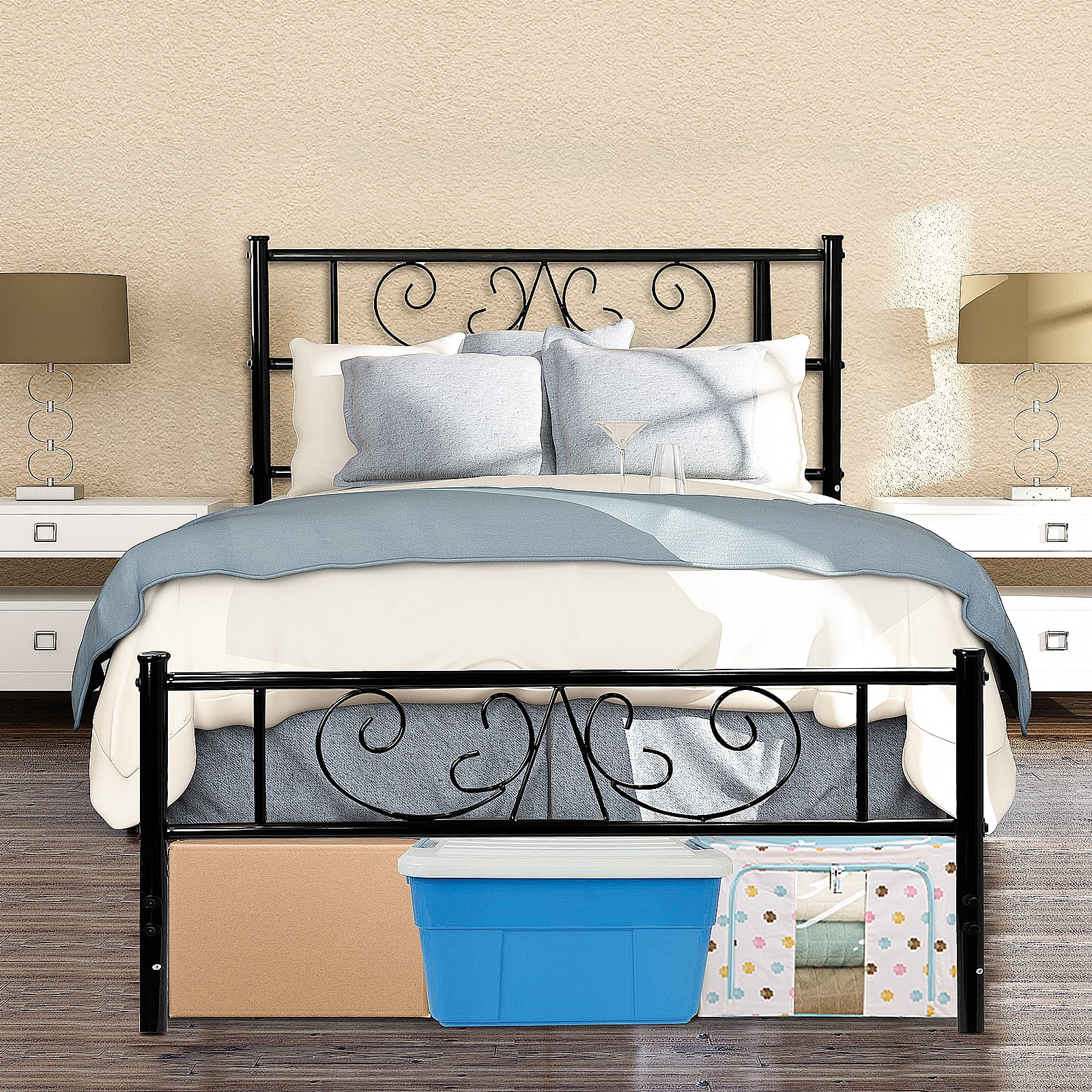 Twin wrought on sale iron headboard