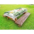 thumbnail image 1 of Plant Outdoor Tablecloth, Bird of Paradise Palm Leaf and Assorted Exotic Flowers Watercolor, Decorative Washable Fabric Picnic Tablecloth, 58 X 104 Inches, Coral Earth Yellow Fern Green, by Ambesonne, 1 of 2