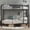 Full over Full + Black, variant on SAYGOGO Metal Twin over Twin Bunk Bed, Space-Saving Noise Reduced, No Box Spring Needed, Under Bed Storage, Black for Teens Adults