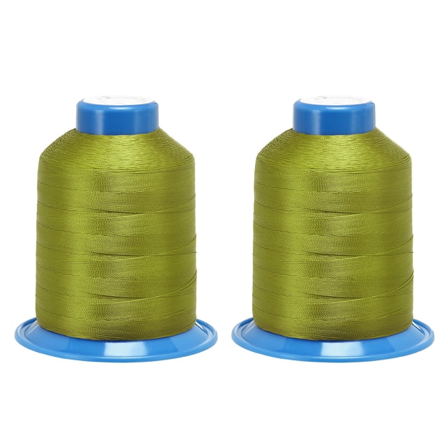 Unique Bargains 1968 Yards 150D/0.25mm Extra Strong Bonded Polyester Threads (Olive, 2 Pack)