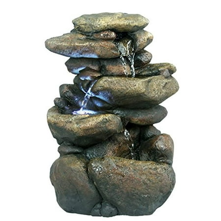 Alpine WIN472 3-Tier Rock Fountain with LED Light