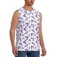 thumbnail image 2 of Haiem Men's Lavender Flowers Print Tank Tops Summer Sleeveless Cut Off Workout T-Shirts Fitness Vest Athletic Undershirts-Medium, 2 of 8