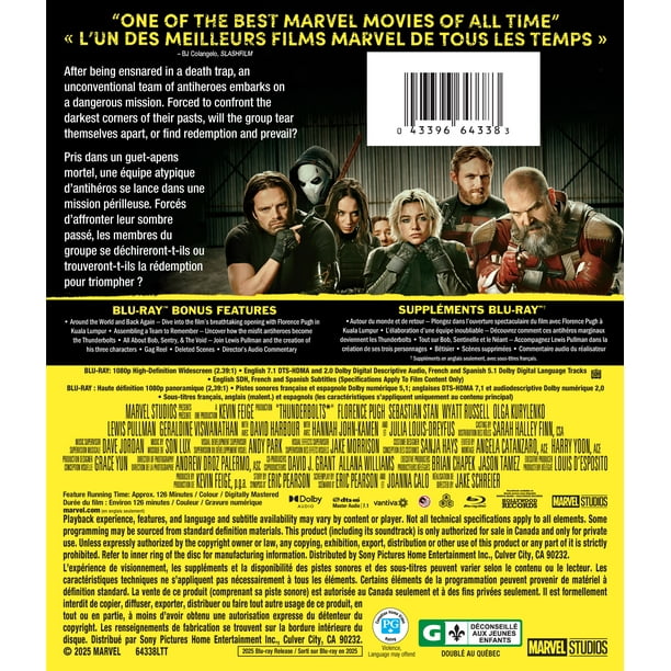 Thunderbolts - Bilingual - Blu-ray | Florence Pugh, Sebastian Stan